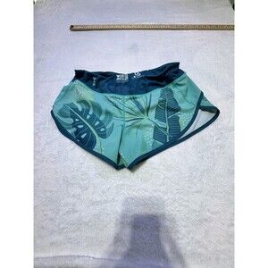 Coeur Women Teal/green Swimsuit Bottoms L Short Style Tropical Print Athletic